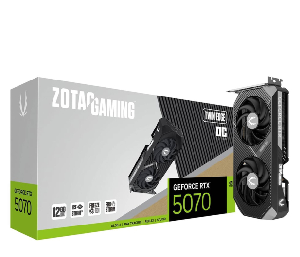 ZOTAC GeForce RTX 5070 Twin Edge OC 12GB GDDR7 DLSS4 - 1330984 - zdjęcie